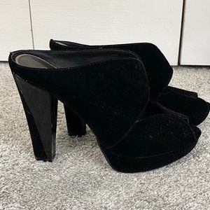 Adrianna Papell Black Velvet 4 Inch Heels